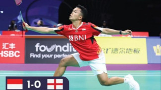 Anthony Ginting Menggila, Tim Thomas Cup Indonesia Hajar Inggris 5-0