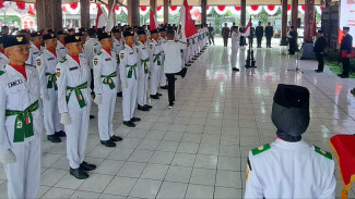 75 Siswa SMA/SMK Kab. Semarang Dikukuhkan Sebagai Paskibraka HUT ke-79 Kemerdekaan RI