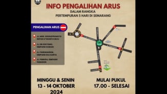 Catat,  Lalin Tugu Muda Semarang Ditutup Saat Peringatan Pertempuran Lima Hari Minggu dan Senin Sore