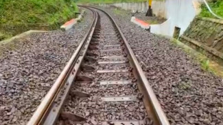 Pejalan Kaki Tersambar Kereta Api di Jalur Rel Mangkang - Jerakah Semarang