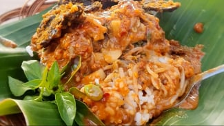 Nasi pecel khas Purwodadi.
