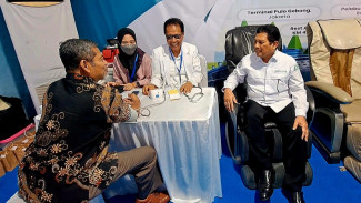 Lepas Lelah Dan Cek Kesehatan,Pemudik Manfaatkan Posko Mudik Lebaran BPJS Kesehatan