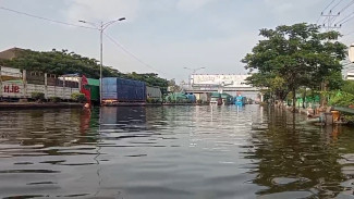 Ketika Roda Berhenti di Jalan Kaligawe, Kisah Truk Mogok dan Laju Logistik yang Tertahan Banjir