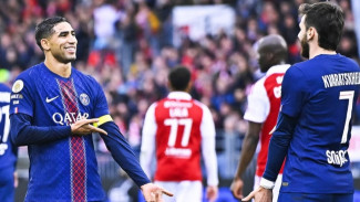 Dua Gol Achraf Hakimi Antar PSG Hajar Brest 3-0