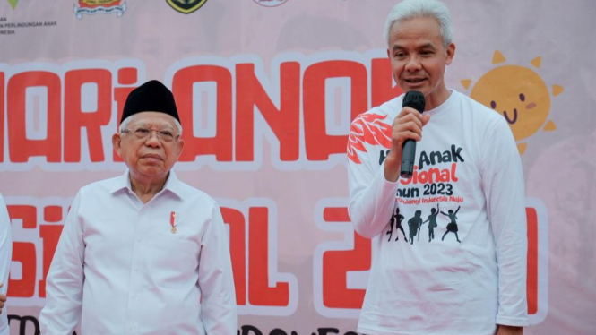 Wapres Ma'rufAmin dan Ganjar Pranowo di Cara HAN di Semarang.