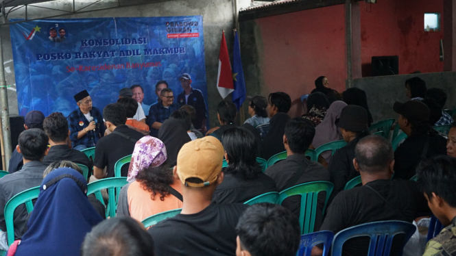 Konsolidasi posko Prabowo-Gibran Partai PRIMA di Banyumas.