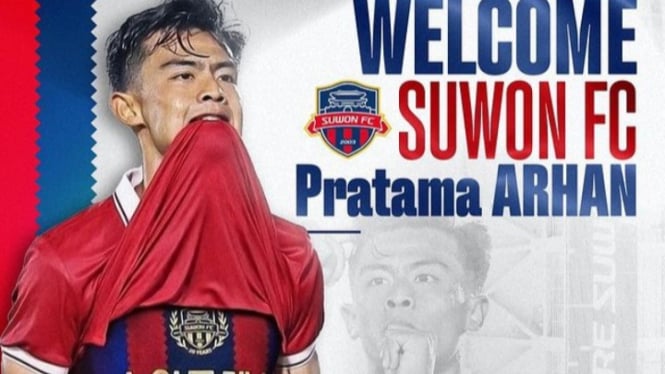 Pengumuman resmi Suwon FC bergabungnya Pratama Arhan.