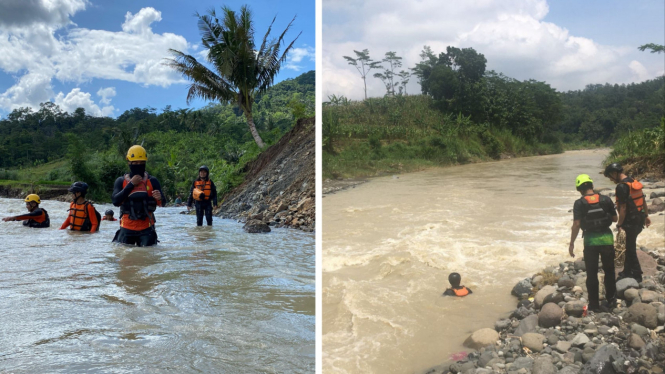 Tim SAR cari survivor yang terseret Sungai Dermaganti Kendal.
