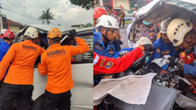 Tim SAR evakuasi sopir yang terjepit karena laka di Magelang