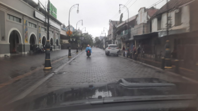 Kawasan Kota Lama Semarang sudah tidak banjir.