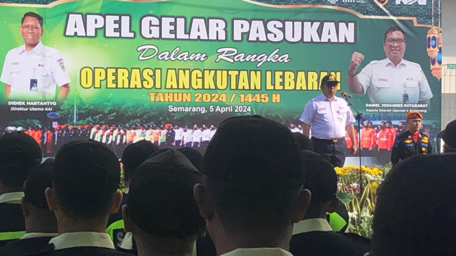 Gelar pasukan angkutan Lebaran 2024 Daop 4 Semarang.