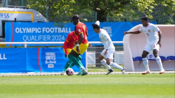 Laga Indonesia vs Guinea.