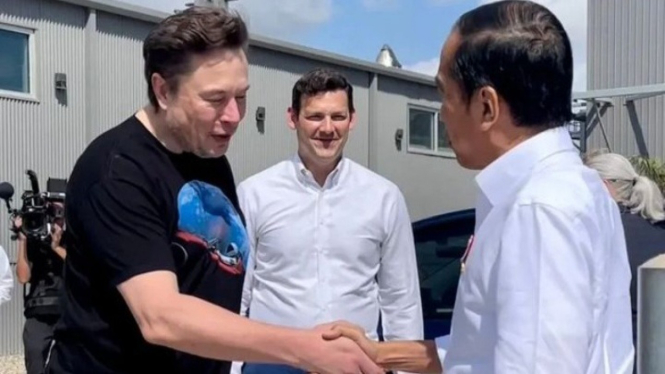 Presiden Jokowi saat bertemu Elon Musk di AS beberapa waktu lalu.