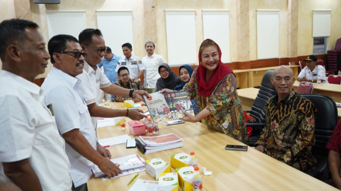 Hevearita Gunaryanti Rahayu bertemu pimpinan Gerindra di Semarang.