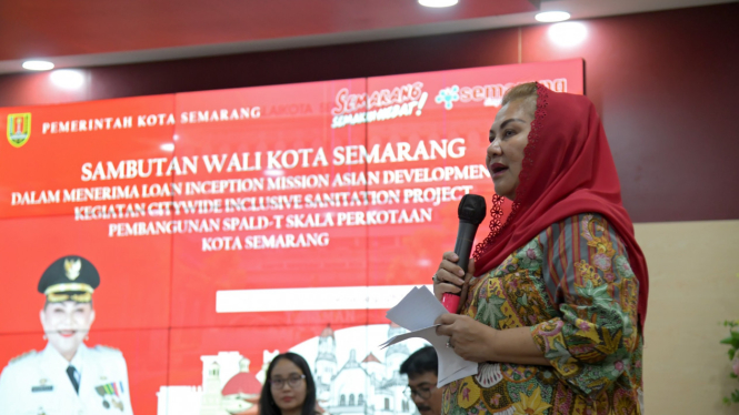 Wali Kota Semarang saat audiensi ADB terkait SPALD-T.