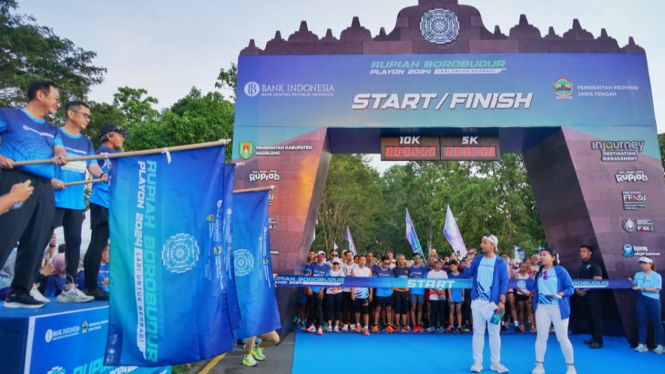 Ribuan peserta ikuti Rupiah Borobudur Playon 2024 di Magelang