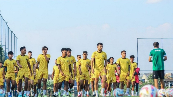 PSIS Semarang gelar latihan jelang laga Liga 1.