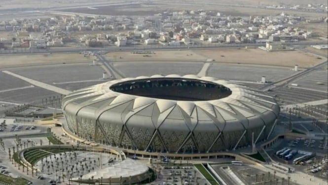 Stadion King Abdullah Sports tempat laga ArabSaudi vs Indonesia.