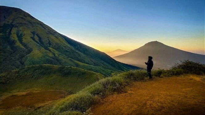 Pemandangan alam di Kabupaten Wonosobo.