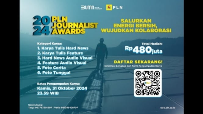 Pengumuman Journalist Award PLN 2024.