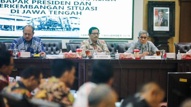 Rapat persiapan 100 hari kerja Presiden di Jateng