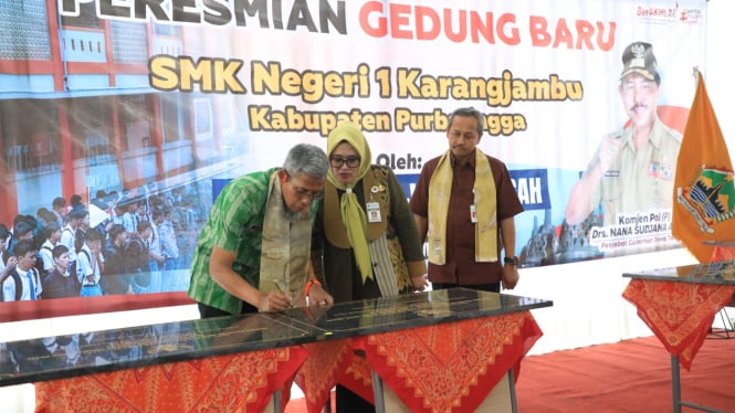 Sekda Jateng resmikan SMKN 1 Karangjambu Purbalingga.