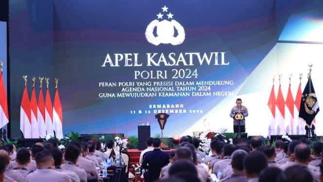 Apel Kasatwil Polri 2024 di Akpol Semarang.