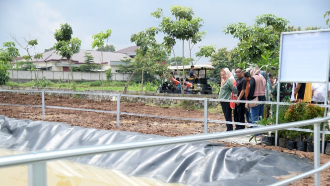 Peresmian Embung Geomembran Kota Semarang.