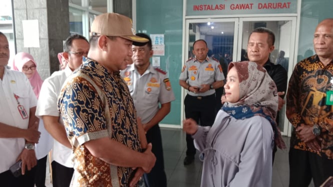 Wakil Wali Kota Semarang jenguk korban  laka di tanjakan Silayur.