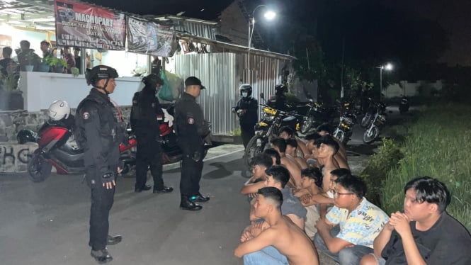 Tim Black Mamba Polres Boyolali amankan balapan liar.