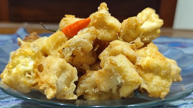Tahu krispi tepung ala Kentaki.