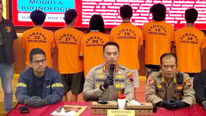 Polisi tetapkan 6 tersangka kerusuhan demo May Day Semarang.