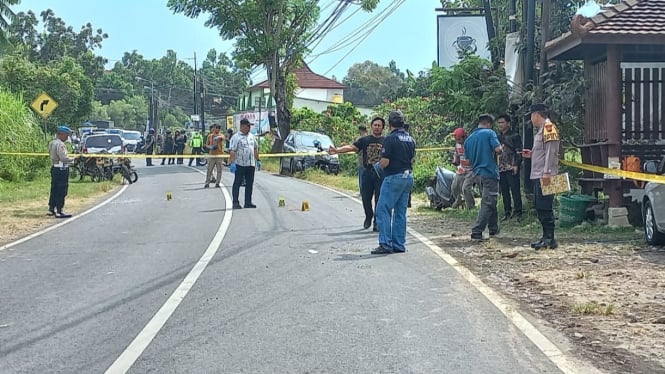 Polisi olah TKP lokasi tawuran di Pati.