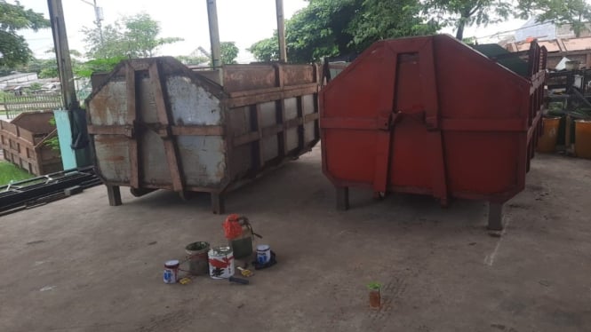 Kontainer sampah yang sudah diperbaiki Pemkot Semarang.