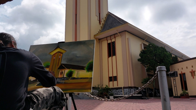Peserta Painting On The Spot 2 Pelukis Nusantara 2025