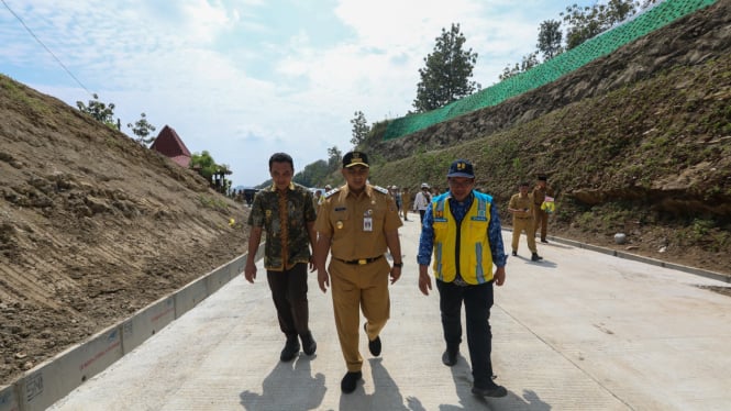 Wakil Gubernur Jateng cek proyek Bendungan Jragung.