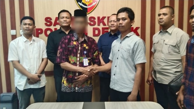 Kasus guru tendang murid di Demak sepakat damai.