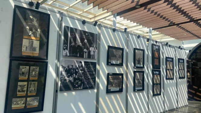 Pameran foto Bung Karno di Kota Lama Semarang.