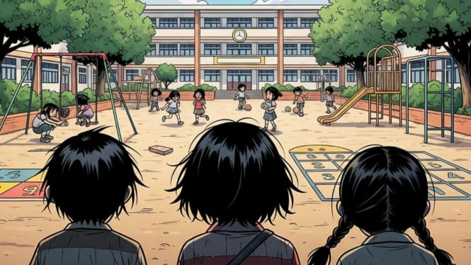 Ilustrasi anak putus sekolah.