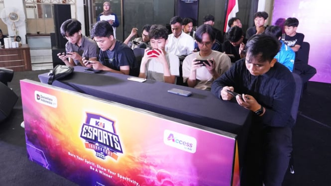 Suasana Esports Mobile Legends KAI di Semarang.