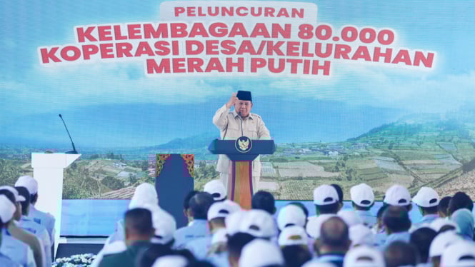 Presiden Prabowo resmikan Koperasi Desa dan Kelurahan Merah Putih.