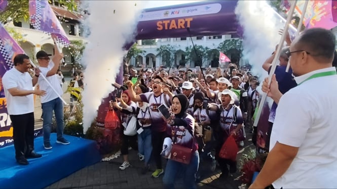 Start Jasirah Race BI Jateng di Lawang Sewu Semarang.