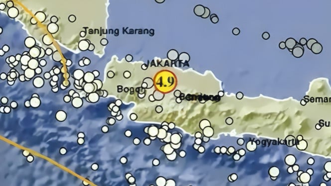 Gempa M 4,9 guncang Bekasi.