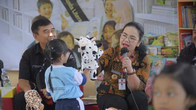 Agustina, Wali Kota Semarang roadshow Bunda Literasi.
