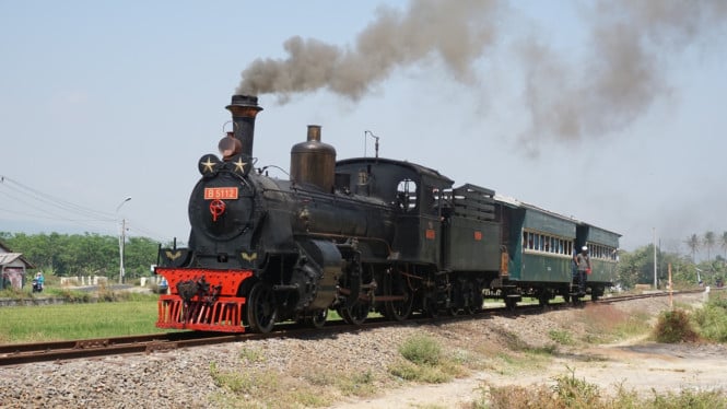 Kereta uap di Museum Kereta Api Ambarawa.