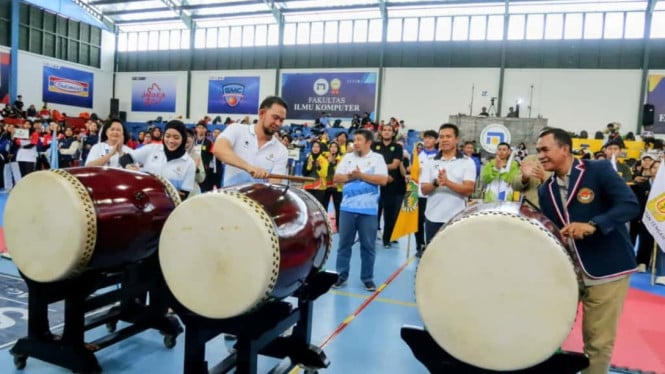 Pembukaan Cabor Taekwondo POMNAS di GOR USSC Udinus Semarang.