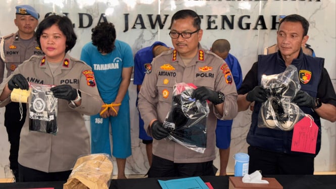 Polda Jateng rilis penangkapan pelaku kerusuhan.