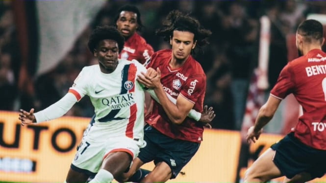 LOSC Lille imbangi Paris Saint-Germain di Liga Prancis.
