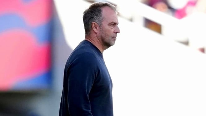 Pelatih Barcelona Hansi Flick.