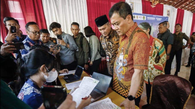 Gubernur Jateng meninjau kegiatan Speling Melesat di Wonogiri.